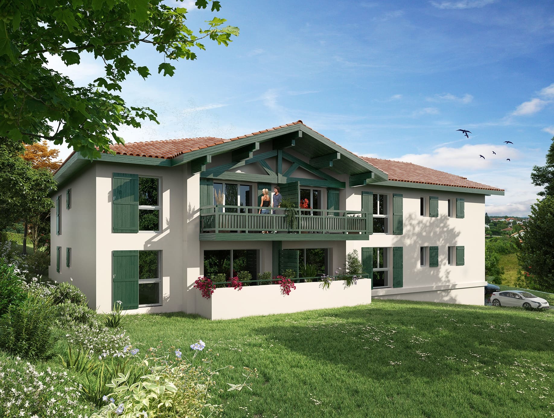 Résidence Baketsua façade latérale Aedifim architecture durable construction