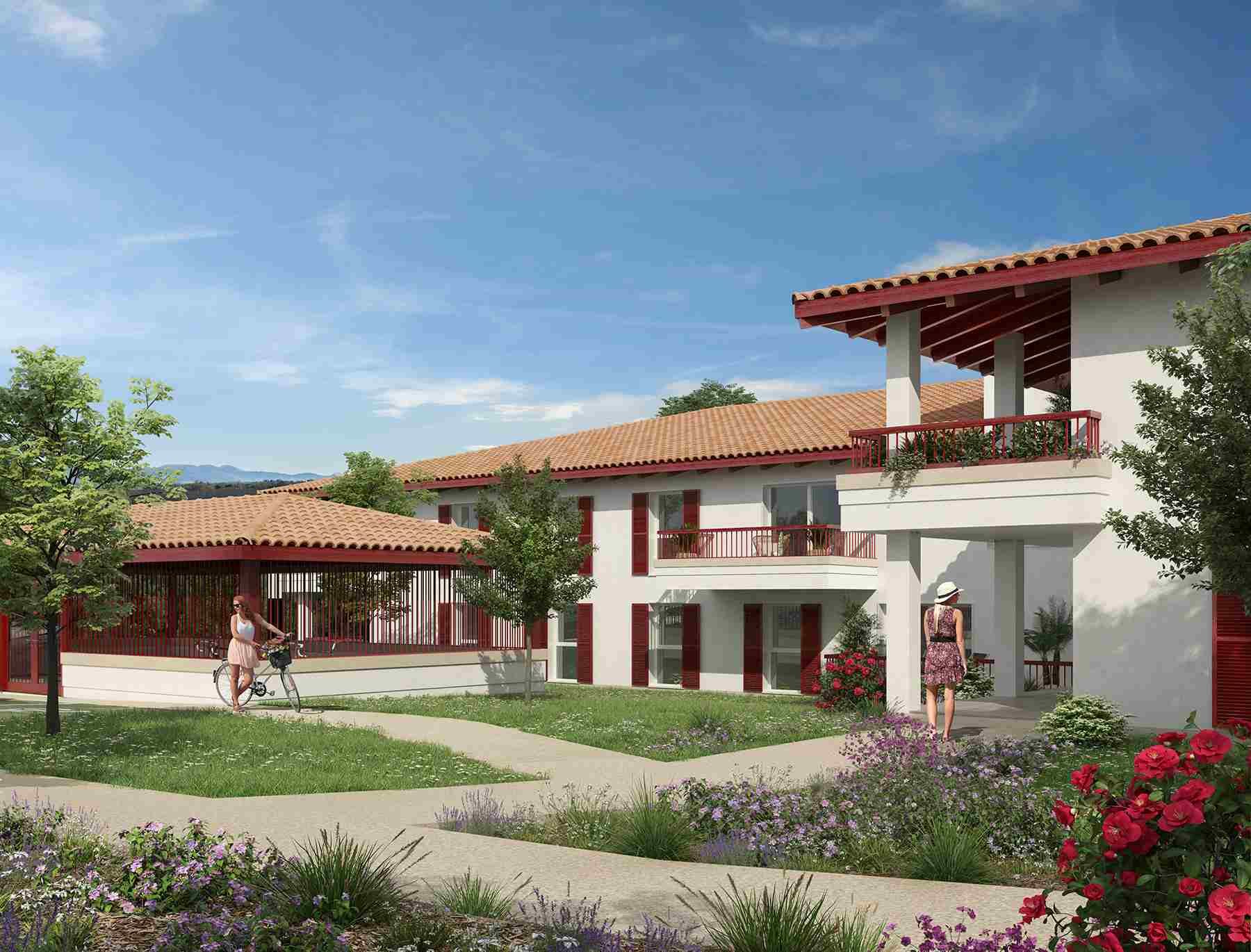 Entrée résidence Zagartzea maison connectée domotique Pays Basque